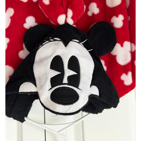 Disney Minnie Mouse Pajama Onesie L Red Black - Picture 3 of 6